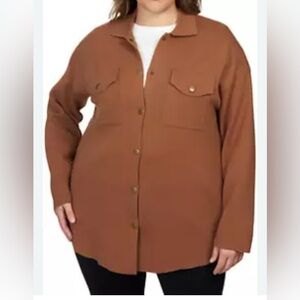 Ruby Road Road Brown Corduroy Shaket Size 1X NWT